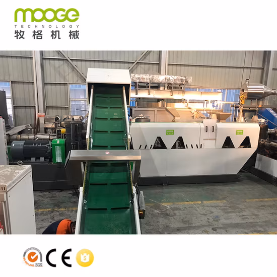 HDPE PP LDPE PE BOPP ABS PC Kunststoffflockenfolie Jumbo Woven Bag Granulator Granulationslinie Pelletizer Recyclinganlage Pelletizing Extruder Extrusionsmaschine