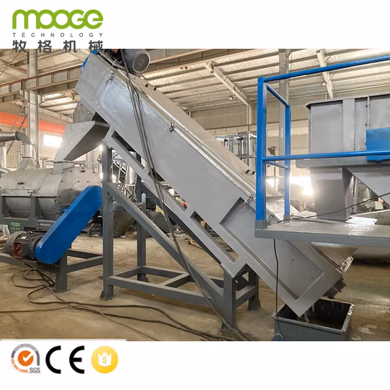 Kunststoffabfälle HDPE LDPE PP PE PET-Flaschen Flocken Film gewebte Beutel Zerkleinern Waschen Recycling Linie Pelletieranlage Granulator Granulationsmaschine